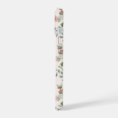 水彩ピンクローズパーソナライズされた iPhone 15ケース (左側面)