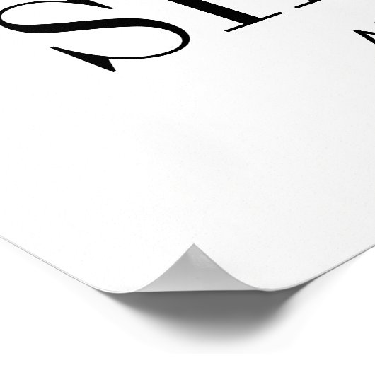 水彩ピンクローズブライダルシャワーウェルカムポスター ポスター (角)