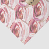 水彩ピンクローズモノグラムエレガントカスタム 薄葉紙 (詳細)