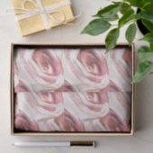 水彩ピンクローズモノグラムエレガントカスタム 薄葉紙 (ギフト)