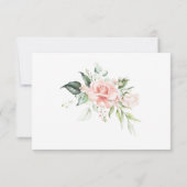 水彩ピンクローズユーカリプトゥスボタニカル 出欠カード (裏面)