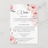 水彩ピンクローズ結婚ズ エンクロージャーカード (正面)