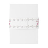 水彩ピンクローズ結婚ズ 招待状ベリーバンド (裏面例)