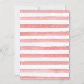 水彩ピンクローズ金ゴールドフレーム21st誕生日 招待状 (裏面)