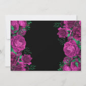 水彩ピンクローズ21歳の誕生日 招待状 (裏面)