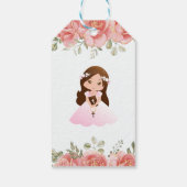 水彩ピンクローゼキュートプリメラ組合 ギフトタグ (裏面)