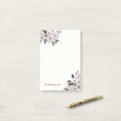 水彩ピンクローゼズバレリーナフローラアート ポストイット (デスク上)