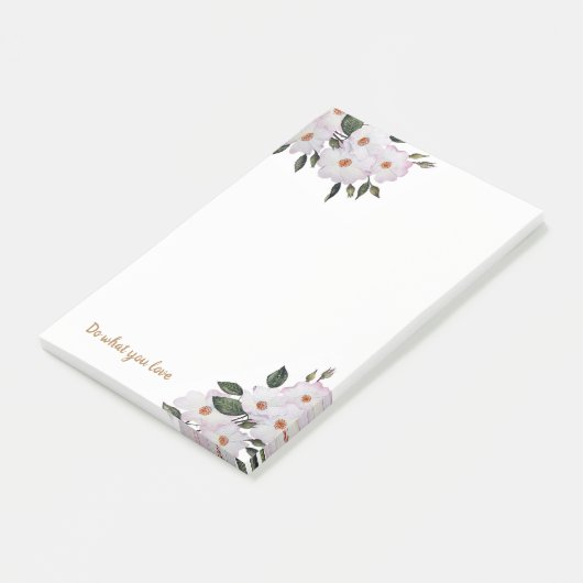 水彩ピンクローゼズバレリーナフローラアート ポストイット (アングル)