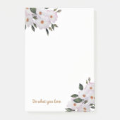 水彩ピンクローゼズバレリーナフローラアート ポストイット (正面)