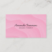 水彩ピンクロータスフラワーマッサージセラピスト 名刺 (裏面)