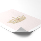 水彩ピンクヴィンテージクラウンポスター ポスター (角)