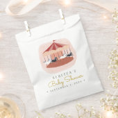 水彩ピンク回転木馬 フェイバーバッグ (クリップ留めされた状態)