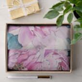 水彩ピンク大きな牡丹の花 薄葉紙 (ギフト)