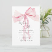 水彩ピンク大弓30歳の誕生日 招待状 (スタンド正面)