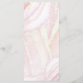 水彩ピンク大理石メニュー メニュー (裏面)