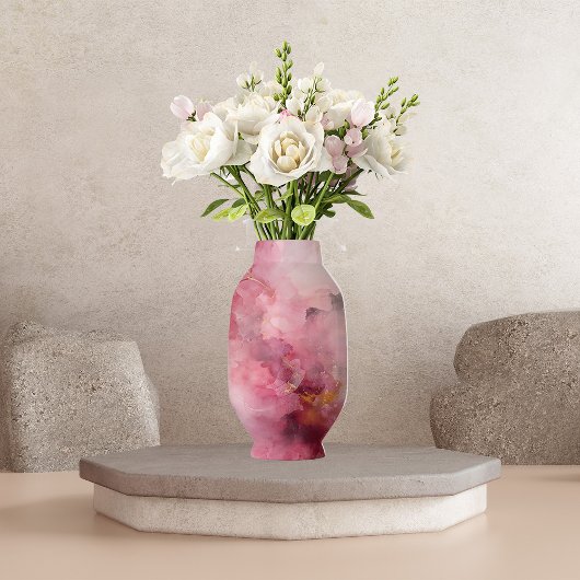 水彩ピンク抽象芸術デカップージティッシュペーパー 薄葉紙