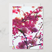 水彩ピンク春フローラ |花の木 セーブザデート (裏面)