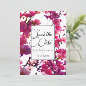 水彩ピンク春フローラ |花の木 セーブザデート (スタンド正面)