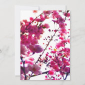 水彩ピンク春フローラ |花の木 セーブザデート (裏面)