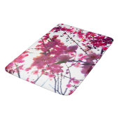 水彩ピンク春フローラ |花の木 バスマット (アングル)
