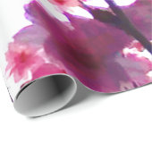 水彩ピンク春フローラ |花の木 ラッピングペーパー (ロールコーナー)
