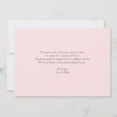 水彩ピンク春ブーケ結婚の写真 サンキューカード (裏面)