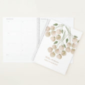 水彩ピンク淡い色の花模様週間プランナー プランナー手帳 (ディスプレー)