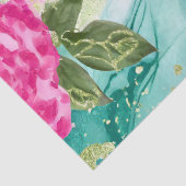 水彩ピンク熱帯花アルコールインク 薄葉紙 (詳細)