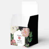 水彩ピンク牡丹結婚花の白 フェイバーボックス (オープン)