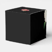 水彩ピンク牡丹結婚花の白 フェイバーボックス (裏面サイド)