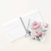 水彩ピンク牡丹 ノートブック (内部)