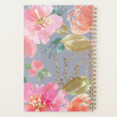 水彩ピンク牡丹 プランナー手帳 (裏面)