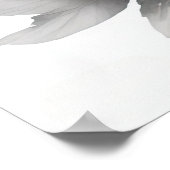 水彩ピンク牡丹 ポスター (角)