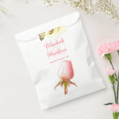 水彩ピンク独身のローズバッド結婚式の引き出物バッグ フェイバーバッグ (封をした状態)