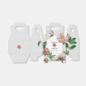 水彩ピンク白い牡丹結婚の花 フェイバーボックス (折り畳みなし)