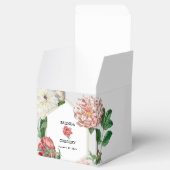 水彩ピンク白い牡丹結婚の花 フェイバーボックス (オープン)