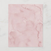 水彩ピンク花びら&プロセッコブライダルシャワー チラシ (裏面)