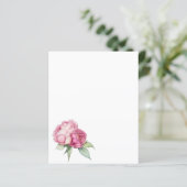 水彩ピンク花模様ピンク牡丹ピンクバラ (スタンド正面)