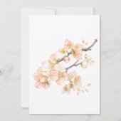 水彩ピンク花模様ピンク牡丹ピンクバラ 招待状 (裏面)