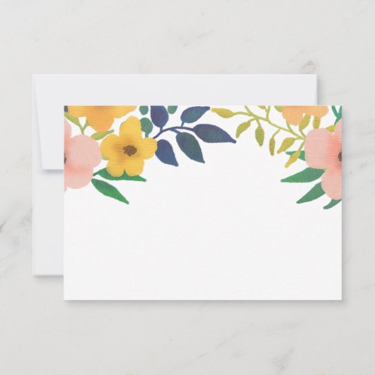 水彩ピンク花模様|ベビーシャワーで本を持ってくる 招待状 (裏面)