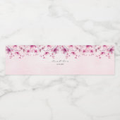 水彩ピンク花水瓶ラベル ペットボトルラベル (シングルラベル)