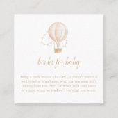 水彩ピンク赤ちゃんシャワーブックベビー広場 スクエア名刺 (正面)