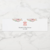 水彩ピンク赤ちゃんシャワー水ボトルラベル ペットボトルラベル (シングルラベル)