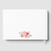 水彩ピンク赤面フローラブライダルシャワー ゲストブック (裏面)