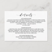 水彩ピンク赤面&金ゴールド結婚の詳細カード エンクロージャーカード (正面)