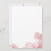 水彩ピンク赤面&金ゴールド結婚ズブランチ 招待状 (裏面)