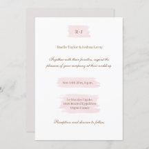 水彩ピンク金ゴールドホワイトグレーエレガントな結婚式