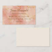 水彩ピンク金ゴールドモダンプロフェッショナルエレガント 名刺 (正面/裏面)