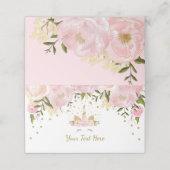 水彩ピンク金ゴールドユニコーン誕生日パーティードコール プレイスカード (外部開封)