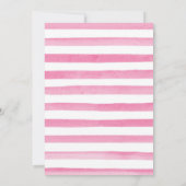 水彩ピンク金ゴールド春傘Sweet sixteen 招待状 (裏面)